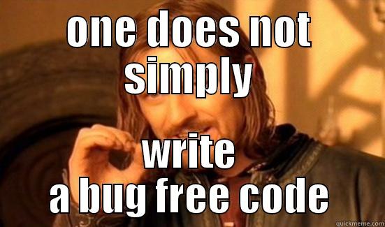 No bug-free code