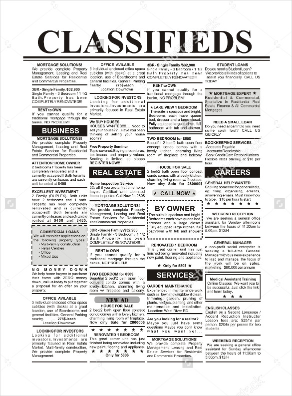 Classified-Newspaper-Ad-Template-